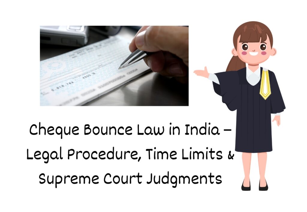 Cheque Bounce Law in India – Legal Procedure, Time Limits & Supreme Court Judgments