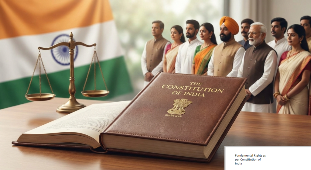 ভারতীয় সংবিধান অনুযায়ী মৌলিক অধিকার